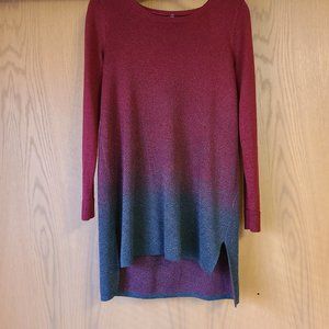 High/Low Sparkly Merlot and Gray Light Dress